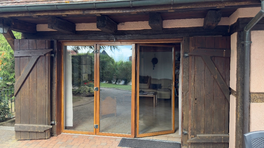 Porte vetrate con accesso al giardino